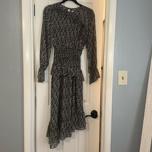 MISA Los Angeles Asymmetrical Midi Dress